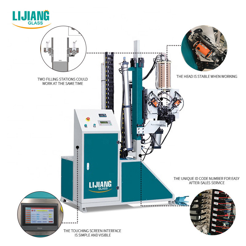 IG Glass Vertical Type Desiccant Filling Machine ปิดผนึกอัตโนมัติที่มีประสิทธิภาพสูง Launch